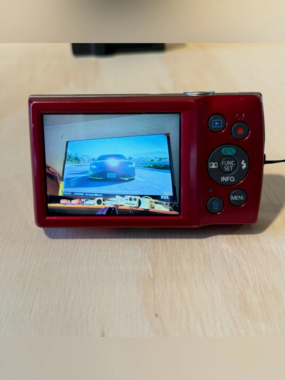 Canon PowerShot ELPH 180 Red 20MP Dig Camera Tested Good w/Bundle Read Info Blw